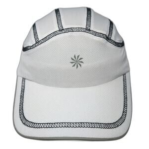 Athleta Baseball Cap White One Size Performance Running Contrast Stitch Hat